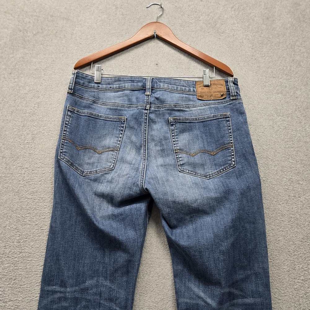 American Eagle Men Jeans 34X34 Blue Slim Straight 360 Extreme Flex Distressed - Picture 12 of 12